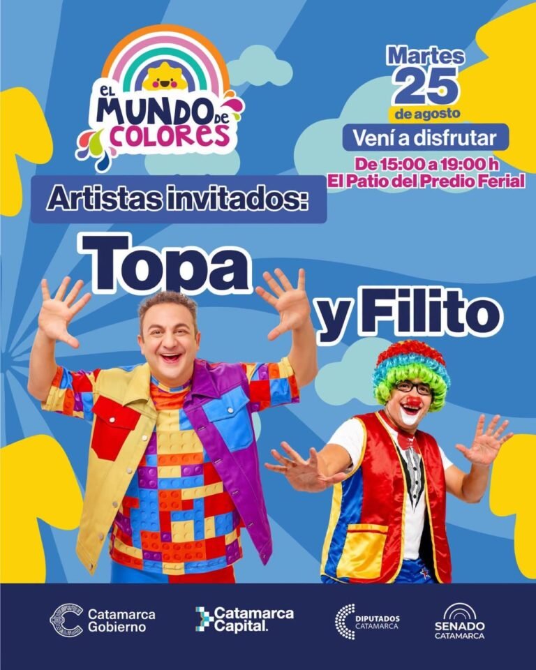 Topa y Filito llegan a Catamarca para celebrar el Día de las Infancias
