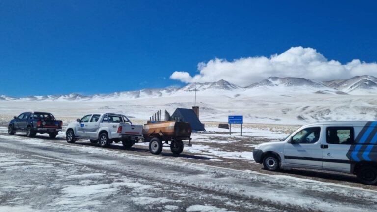 Ruta Nacional 60: restringen totalmente el tránsito por la acumulación de nieve y hielo